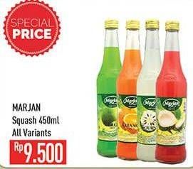 Promo Harga MARJAN Syrup Squash All Variants 450 ml - Hypermart