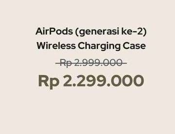 Promo Harga Apple AirPods Charging Case Wireless Generasi Ke-2  - iBox