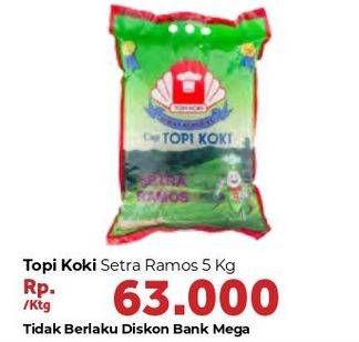 Promo Harga Topi Koki Beras Setra Ramos 5 kg - Carrefour