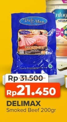 Promo Harga Delimax Smoked Beef 200 gr - Yogya