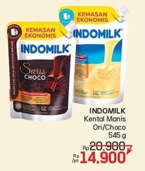 Promo Harga Indomilk Susu Kental Manis Cokelat, Plain 545 gr - LotteMart