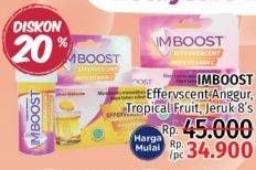 Promo Harga IMBOOST Effervescent with Vitamin C Grape, Orange, Tropical 8 pcs - LotteMart