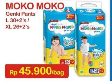 Promo Harga Genki Moko Moko Pants L30+2, XL26+2  - Indomaret