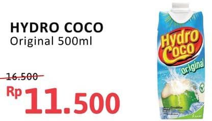 Hydro Coco Minuman Kelapa Original 500 ml Diskon 30%, Harga Promo Rp11.500, Harga Normal Rp16.500
