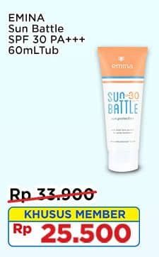 Emina Sun Battle 60 ml Diskon 24%, Harga Promo Rp25.500, Harga Normal Rp33.900, Khusus Member