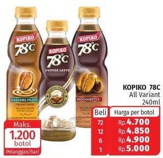 Promo Harga Kopiko 78C Drink All Variants 240 ml - Lotte Grosir
