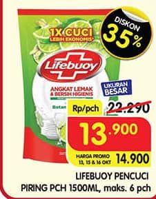 Promo Harga Lifebuoy Pencuci Piring 1500 ml - Superindo