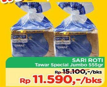 Promo Harga SARI ROTI Roti Tawar Special 555 gr - TIP TOP