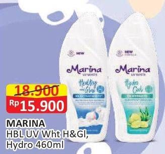 Promo Harga MARINA Hand Body Lotion UV White Healthy Glow, UV White Hydro Cool 460 ml - Alfamart