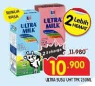 Promo Harga Ultra Milk Susu UHT All Variants 250 ml - Superindo