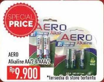 Promo Harga AERO Alkaline Battery AA, AAA 3 pcs - Hypermart