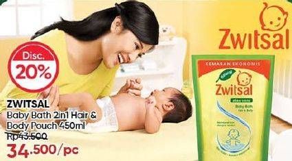 Promo Harga Zwitsal Natural Baby Bath 2 In 1 450 ml - Guardian