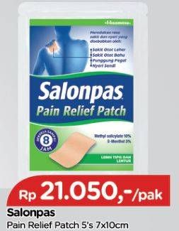 Promo Harga SALONPAS Pain Relief Patch 5 pcs - TIP TOP