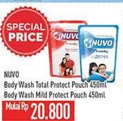 Promo Harga Nuvo Body Wash Total Protect, Mild Protect 450 ml - Hypermart