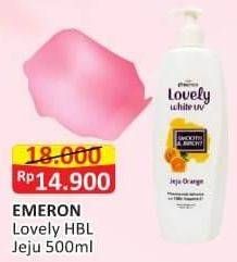 Promo Harga Emeron Lovely White Hand & Body Lotion Smooth Bright Jeju Orange 500 ml - Alfamart