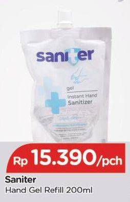 Promo Harga SANITER Gel Instant Hand Sanitizer 200 ml - TIP TOP