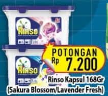 Promo Harga Rinso Kapsul Matic Konsentrat Sakura Blossom, Lavender Fresh 168 gr - Hypermart