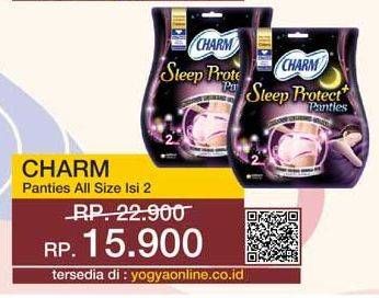 Promo Harga Charm Sleep Protect Plus Panties 2 pcs - Yogya