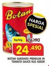 Promo Harga Botan Sardines Premium In Tomato Sauce 425 gr - Superindo