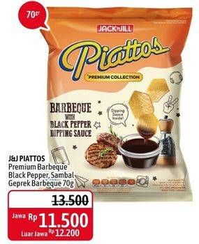 Promo Harga PIATTOS Snack Kentang Barbeque With Black Pepper, Sambal Geprek, Sambal Geprek With Barbeque 70 gr - Alfamidi