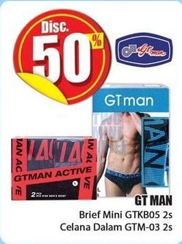 Promo Harga GT MAN Celana Dalam Pria GTKB05, GTM03 2 pcs - Hari Hari