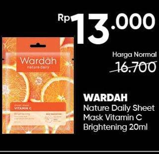 Promo Harga WARDAH Nature Daily Sheet Mask Vit C 20 ml - Guardian