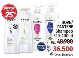 Promo Harga DOVE/PANTENE Shampoo 320ml - 400ml  - LotteMart