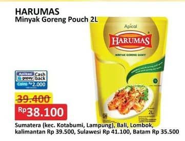 Promo Harga Harumas Minyak Goreng 2000 ml - Alfamart