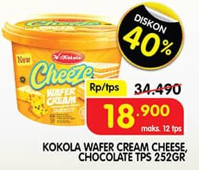 Promo Harga Kokola Wafer Cream Cheeze, Chocolate 252 gr - Superindo