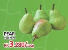 Promo Harga Pear Packham per 100 gr - Yogya