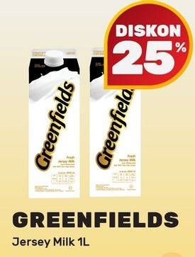 Promo Harga GREENFIELDS Jersey Fresh Milk 1000 ml - Yogya