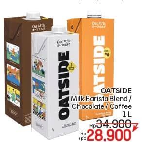 Promo Harga Oatside UHT Milk Barista Blend, Chocolate, Coffee 1000 ml - LotteMart