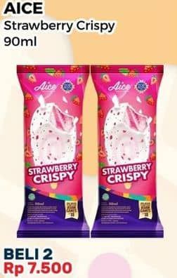 Promo Harga Aice Ice Cream Strawberry Crispy 90 gr - Alfamart