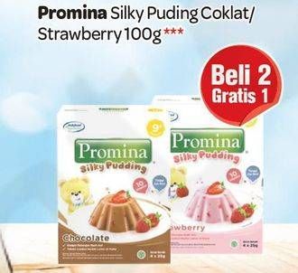 Promo Harga PROMINA Silky Puding Coklat, Strawberry 100 gr - Carrefour