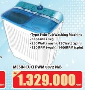 Promo Harga Polytron PWM 8072 | Mesin Cuci 2 Tabung  - Hari Hari