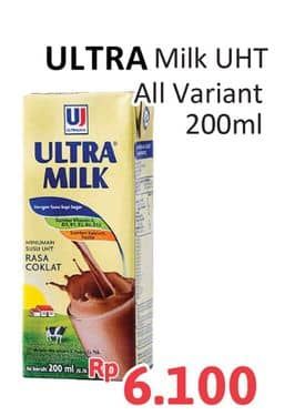 Promo Harga Ultra Milk Susu UHT All Variants 200 ml - Alfamidi