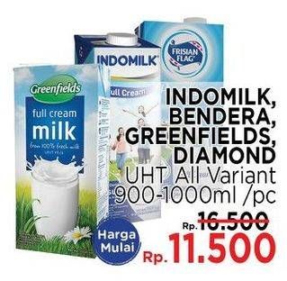 Promo Harga Indomilk/Frisian Flag/Greenfields/Diamond Susu UHT  - LotteMart