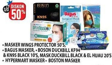 Promo Harga WINGS Protector/ BAGUS/ BOSON/ HYPERMART/ BOSTON Masker  - Hypermart