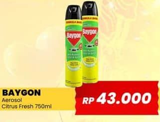 Promo Harga Baygon Insektisida Spray Citrus Fresh 750 ml - Yogya