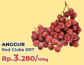 Promo Harga Anggur Red Globe RRT per 100 gr - Yogya