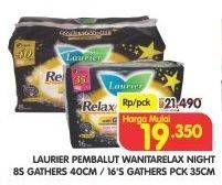 Promo Harga Laurier Relax Night Gathers 40cm, Gathers 35cm  - Superindo