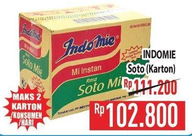 Promo Harga Indomie Mi Kuah Soto Mie per 40 pcs 70 gr - Hypermart