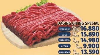 Promo Harga Daging Giling Sapi Spesial per 100 gr - LotteMart