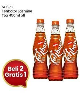 Sosro Teh Botol 450 ml Beli 2 Gratis 1