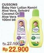 Promo Harga CUSSONS BABY Hair Lotion Kemiri Aloe Vera Seledri, Coconut Oil Aloe Vera 100 ml - Indomaret