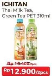 Promo Harga ICHITAN Thai Drink Milk Tea, Milk Green Tea 310 ml - Alfamart
