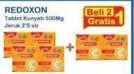 Promo Harga Redoxon Tablet Kunyah 500mg Jeruk 2 pcs - Indomaret