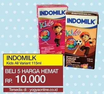 Promo Harga INDOMILK Susu UHT Kids All Variants per 10 box 115 ml - Yogya