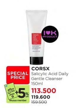 Promo Harga Cosrx Daily Gentle Cleanser Salicylic Acid 150 ml - Watsons