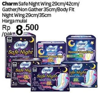 Promo Harga Charm Safe Night Wing 29cm, Gathers 42cm, Gathers 35cm, Gathers 29cm, Wing 35cm  - Carrefour